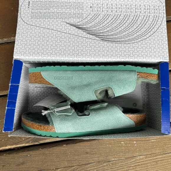 NWT Birkenstock Arizona Genuine Shearling Lined Slide Sandal in Women's 42/US11 - Picture 9 of 12